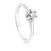 18K White Gold Brilliant Cut Diamond Solitaire 0.200 Qts. Si-H