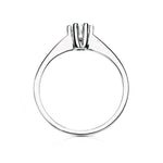 18K White Gold Brilliant Cut Diamond Solitaire 0.200 Qts. Si-H