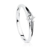 18K White Gold Solitaire Brilliant Cut Diamonds 0.100 Qts. Si-H