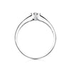 18K White Gold Solitaire Brilliant Cut Diamonds 0.100 Qts. Si-H