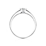 18K White Gold Solitaire Brilliant Cut Diamonds 0.100 Qts. Si-H