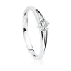 18K White Gold Brilliant Cut Diamond Solitaire 0.150 Cts. Si-H