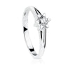 18K White Gold Brilliant Cut Diamond Solitaire 0.200 Qts. Si-H