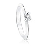 18K White Gold Solitaire Brilliant Cut Diamond 0.100 Qts. Si-H
