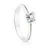 18K White Gold Brilliant Cut Diamond Solitaire 0.200 Qts. Si-H