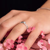 18K White Gold Solitaire Brilliant Cut Diamond 0.100 Qts. Si-H