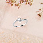 18K White Gold Brilliant Cut Diamond Solitaire 0.150 Cts. Si-H