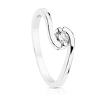 18K White Gold Brilliant Cut Diamond Solitaire 0.200 Qts. Si-H