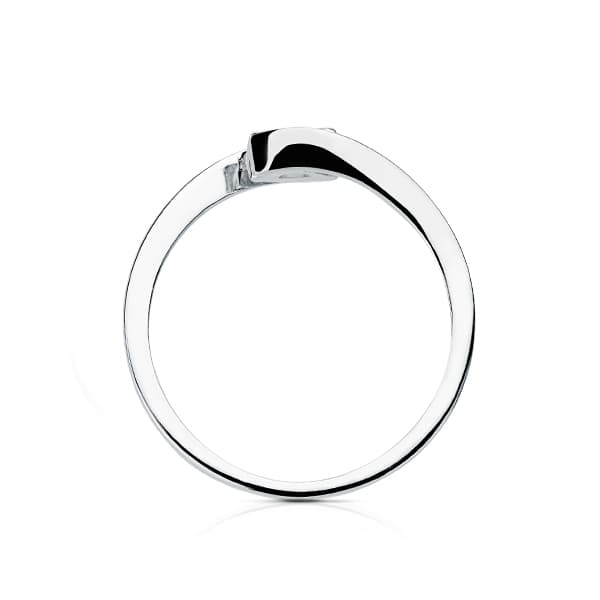 18K Solitaire Diamond Brilliant Cut White Gold 0.200 Carats Si-H