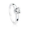 18K White Gold Solitaire Brilliant Cut Diamond 0.300 Qts. G-Vs2