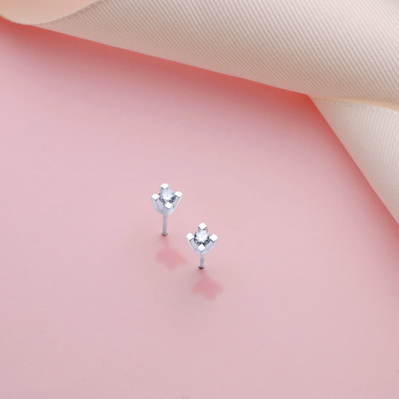 Boucles d'oreilles brillantes 18 carats 0,20 Qtes Si-H