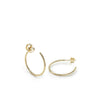 Pendientes aro de plata diseño fino y elegante modelo dorado 25 mm