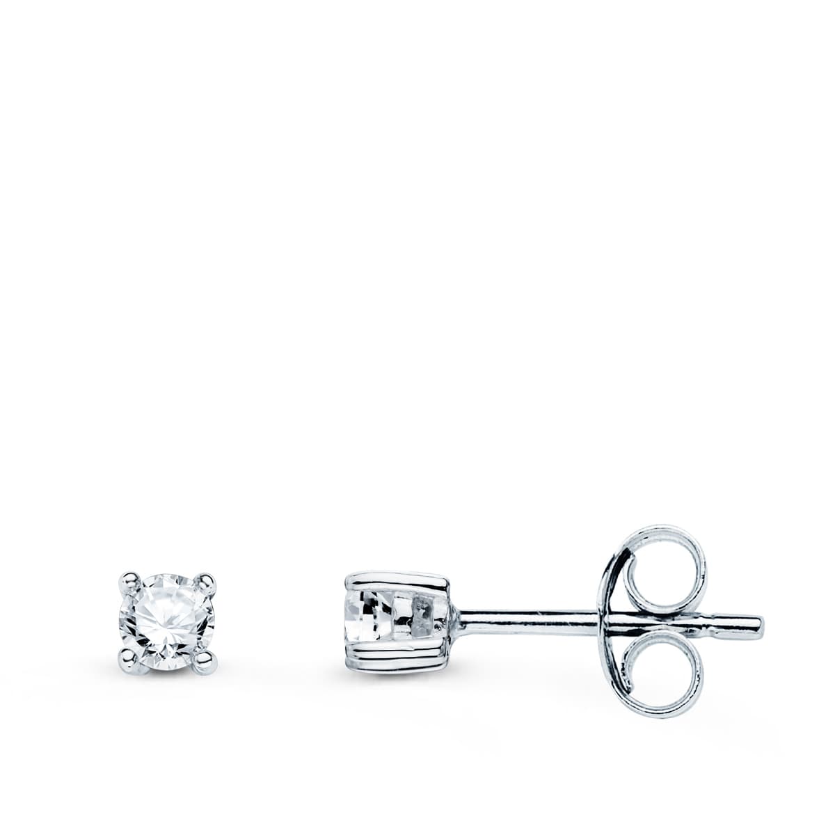 18K White Gold Earring Diamonds 0.20 Qts. Si-H