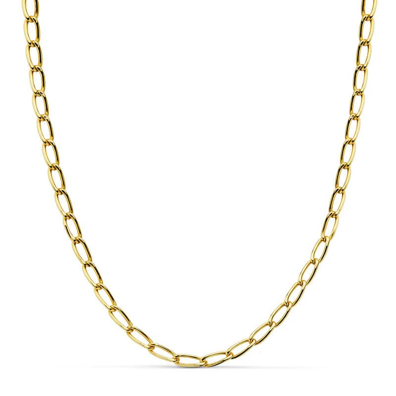 18K Hollow Bilbao Chain 4 mm - 50 cm