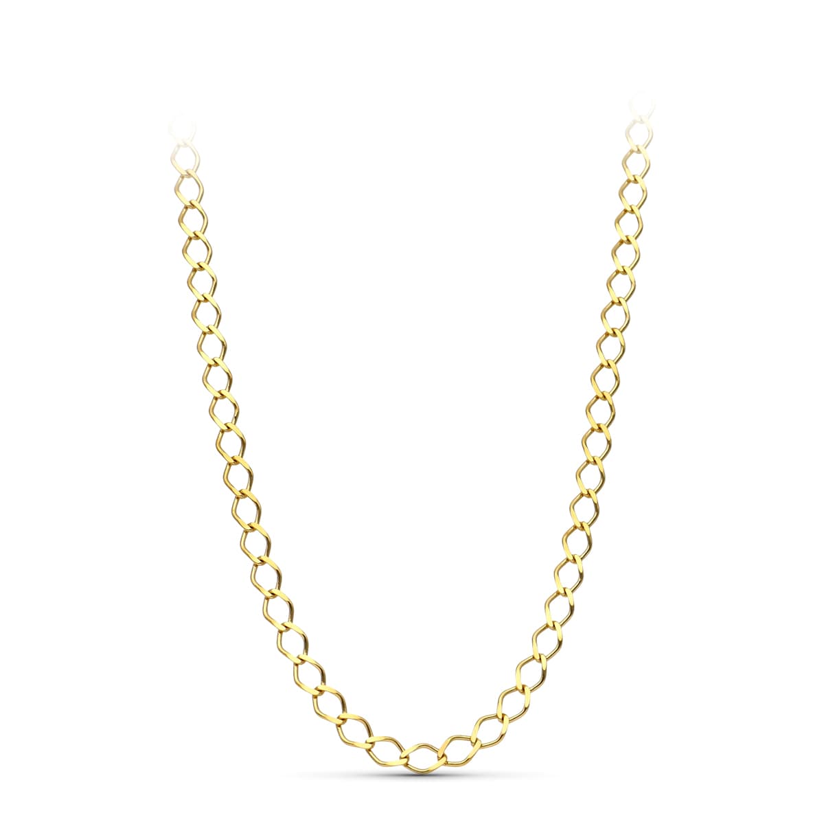 18K Solid Chain Solid Rhombus 50 cm