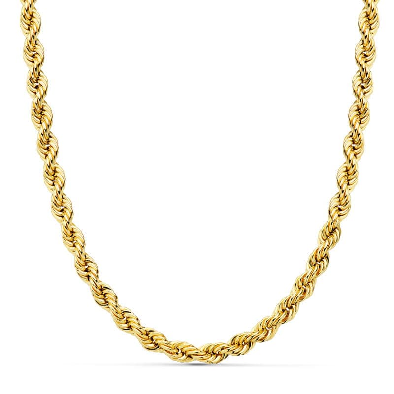 18K Solomon's Cord 50 cm Lightweight. Width: 5 mm