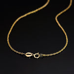 Chaîne en or jaune massif forcé 18 carats Largeur : 1,2 mm Longueur : 40 cm