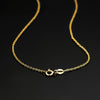 Chaîne en or jaune massif forcé 18 carats Largeur : 1,2 mm Longueur : 45 cm