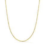 18K Yellow Gold Solid Forced Chain Width: 1.9mm Length: 60 cm