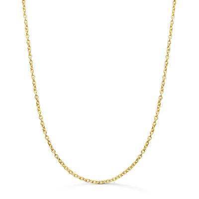 18K Yellow Gold Solid Forced Chain Width: 1.9mm Length: 60 cm