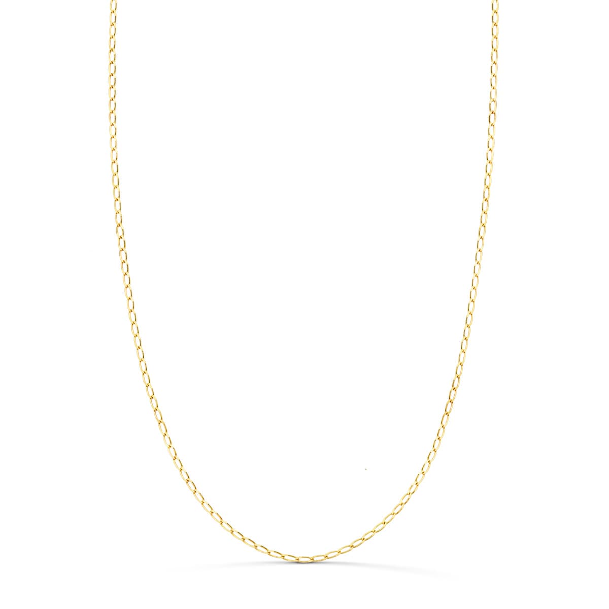 18K Yellow Gold Solid Bilbao Chain Width: 1mm Length: 50 cm