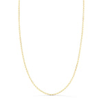 18K Cadena Oro Amarillo Bilbao Maciza Ancho: 1mm Largo: 50 cm