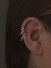 Ear cuff formado por tres aros separados en plata