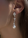 Boucles d'oreilles longues perles en argent