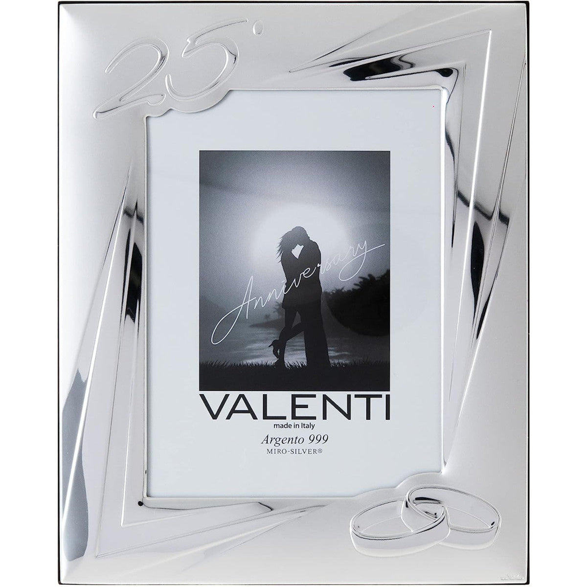 Silver Photo Frame 25th Anniversary Silver Wedding Rings 