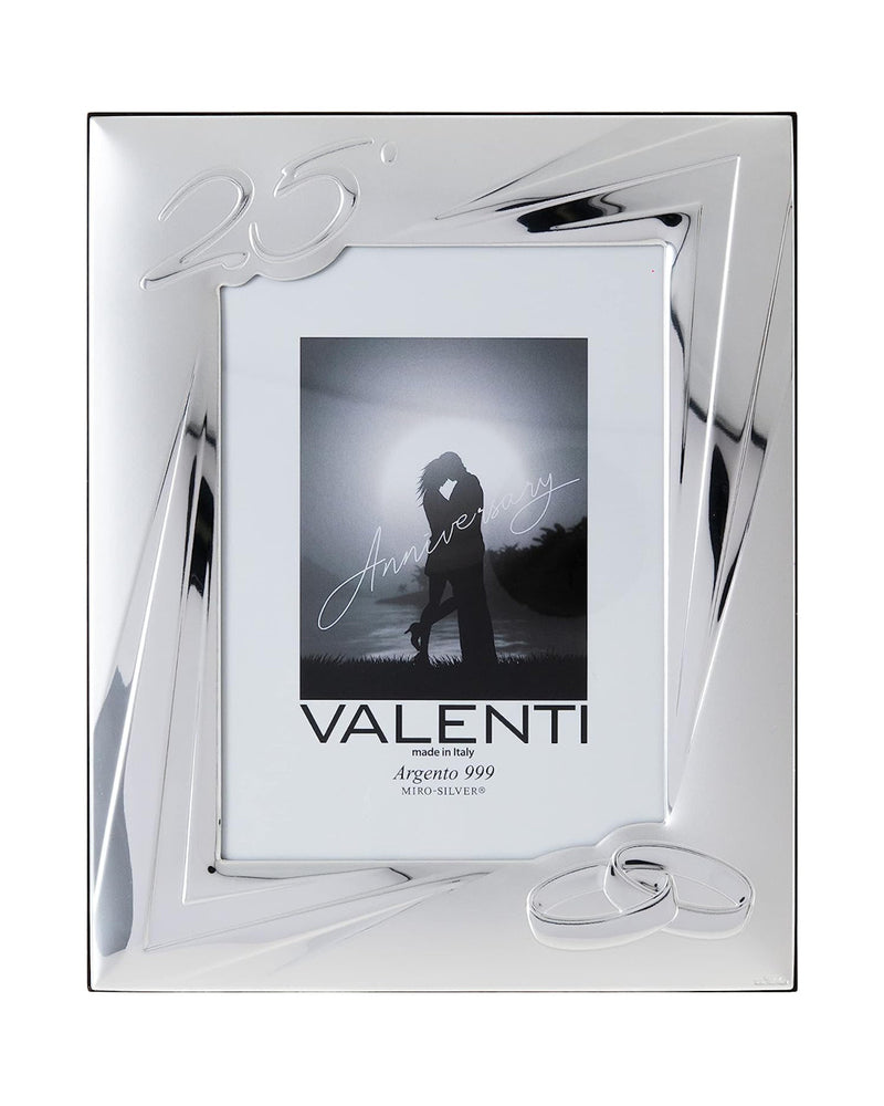 Silver Photo Frame 25th Anniversary Silver Wedding Rings 