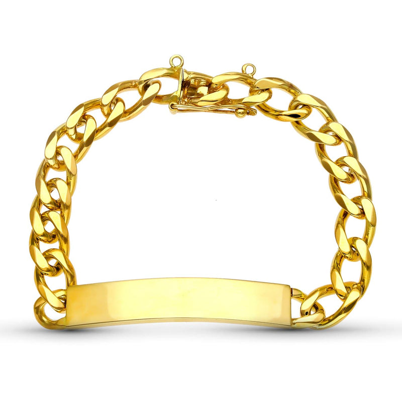 18K Solid Yellow Gold Bangle 20.5 cm 8 mm