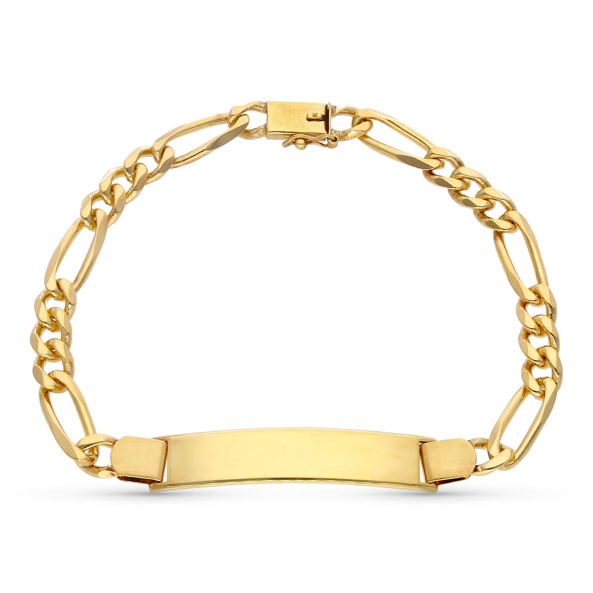18K Solid Yellow Gold Bracelet 22 cm 6 mm