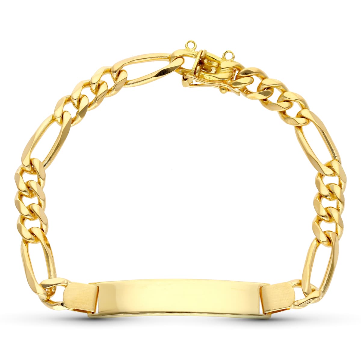 18K Solid Yellow Gold Bracelet 22 cm 7 mm