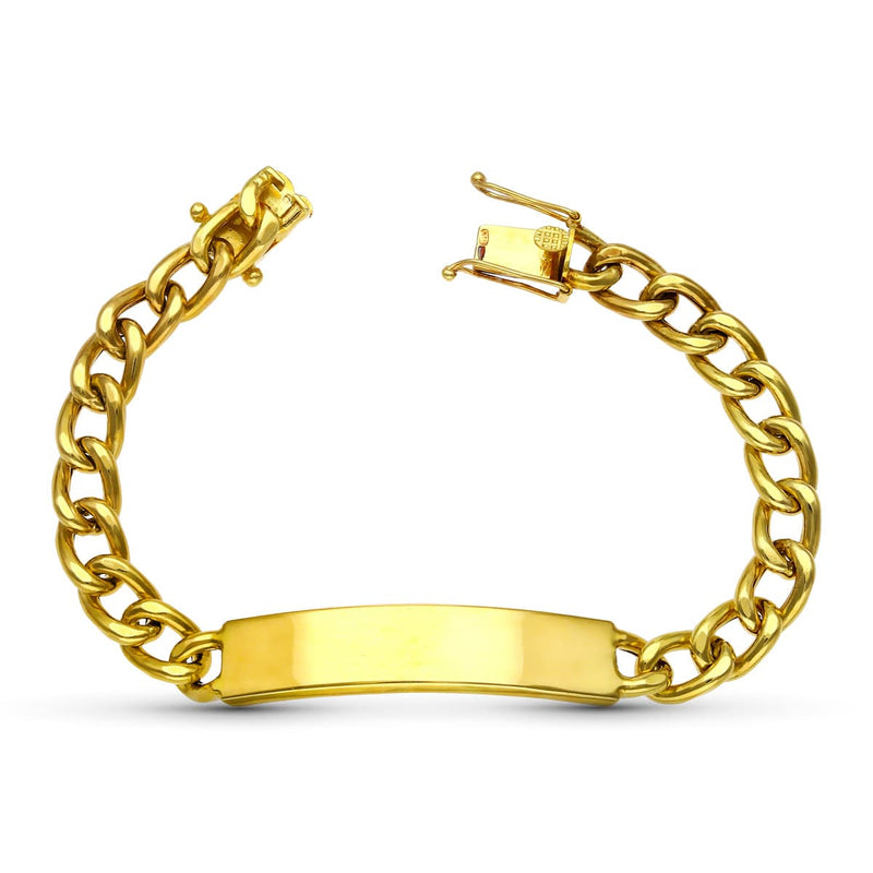 Bracelet Jonc Or Jaune Massif 18K 19,5 cm 8 mm 24,50 Gr