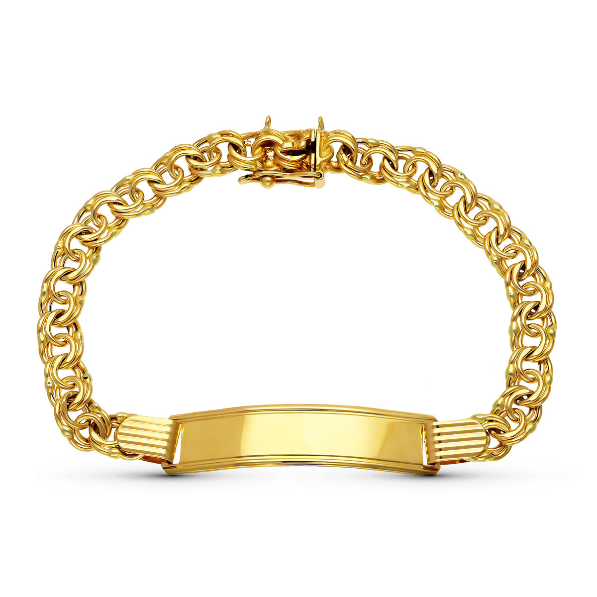 18K Yellow Gold Hungarian Bangle 21.5 cm 7 mm