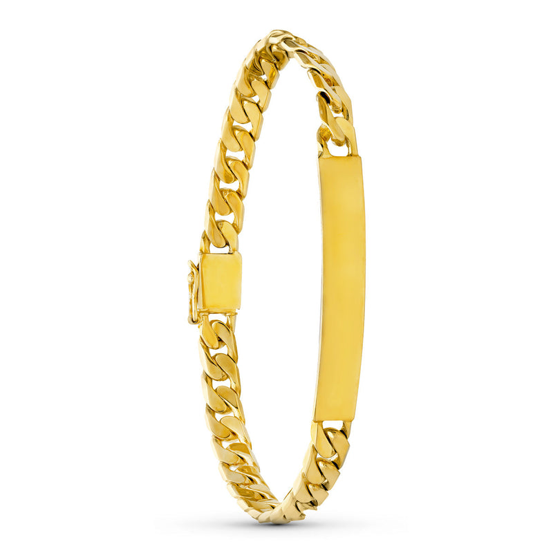 18K Solid Yellow Gold Men's Bangle