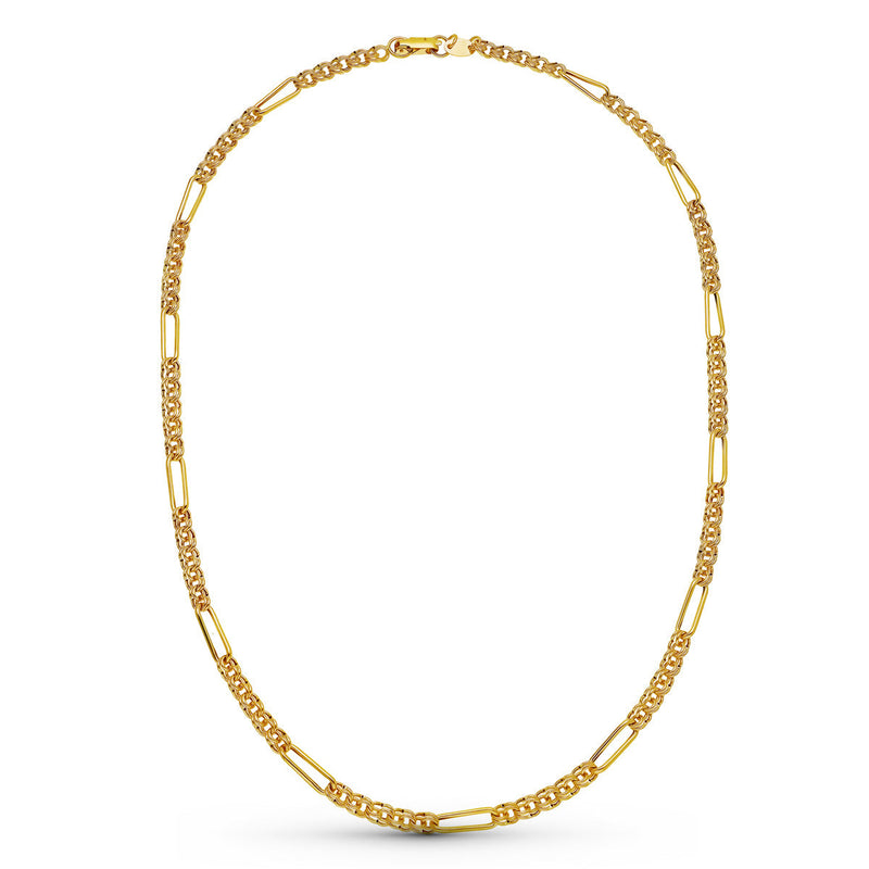 18K Cadena Oro Amarillo Hungara Hueca 50 cm 4.5 mm