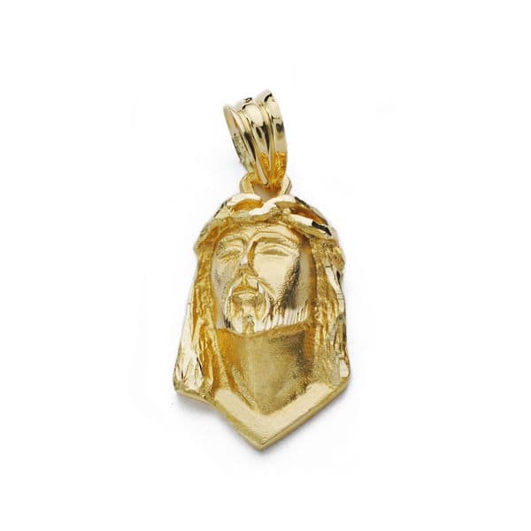 18K Cabeza Cristo De Lagrima 22x12 mm