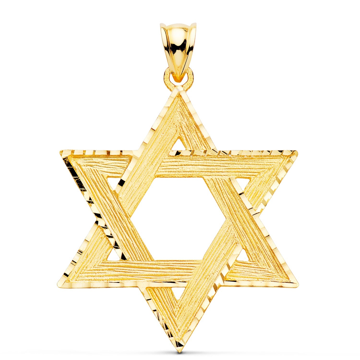 Pendentif 18K Or Jaune Étoile de David 41x34 mm