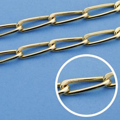 18K Cadena Maciza Bilbao 50 cm 4 mm