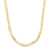18K Yellow Gold Chain Hollow Links 3x1. Length 60 cm Width 5 mm