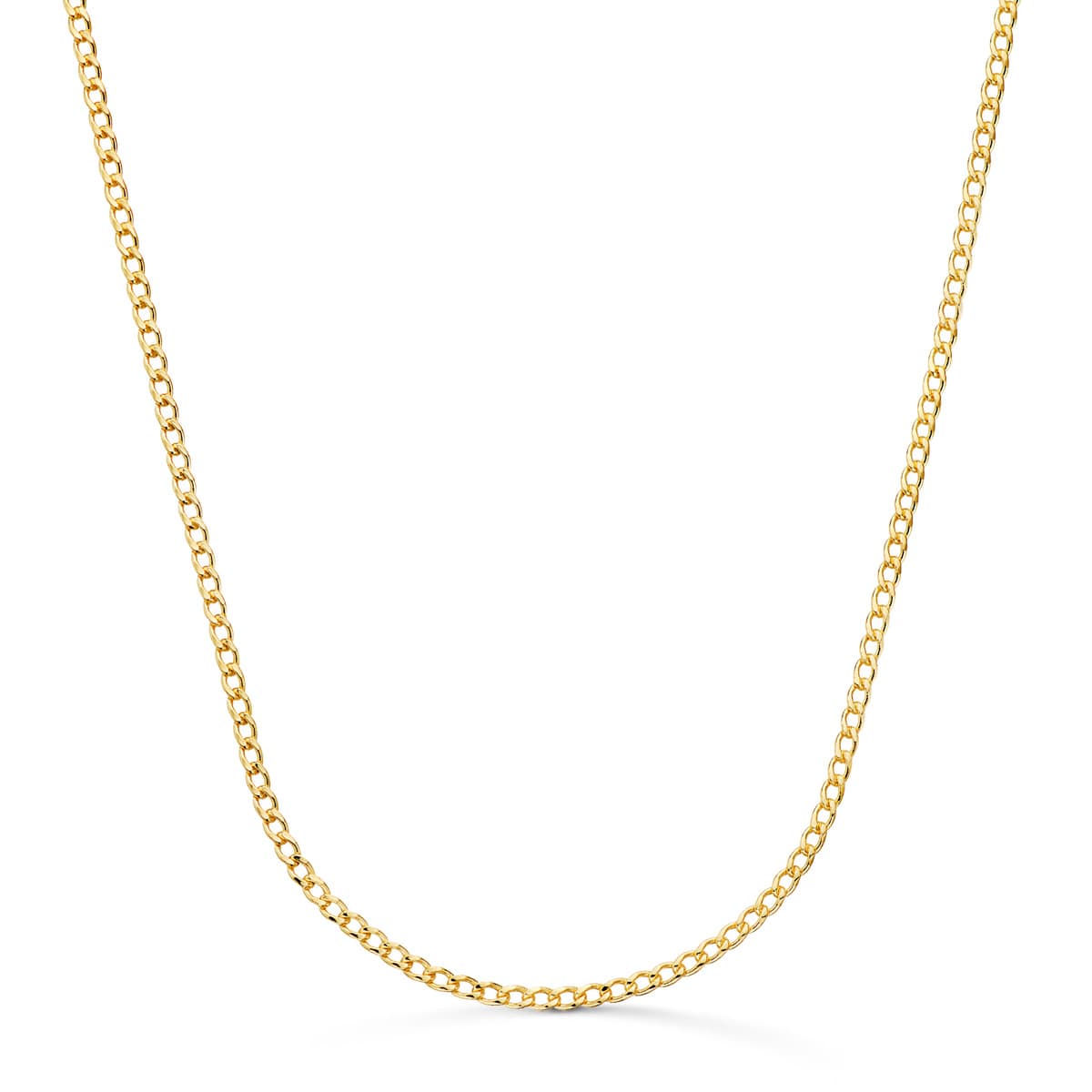 18K Yellow Gold Hollow Barbada Chain Width: 2mm Length: 60 cm