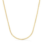 18K Yellow Gold Hollow Curb Chain Width: 2mm Length: 50 cm