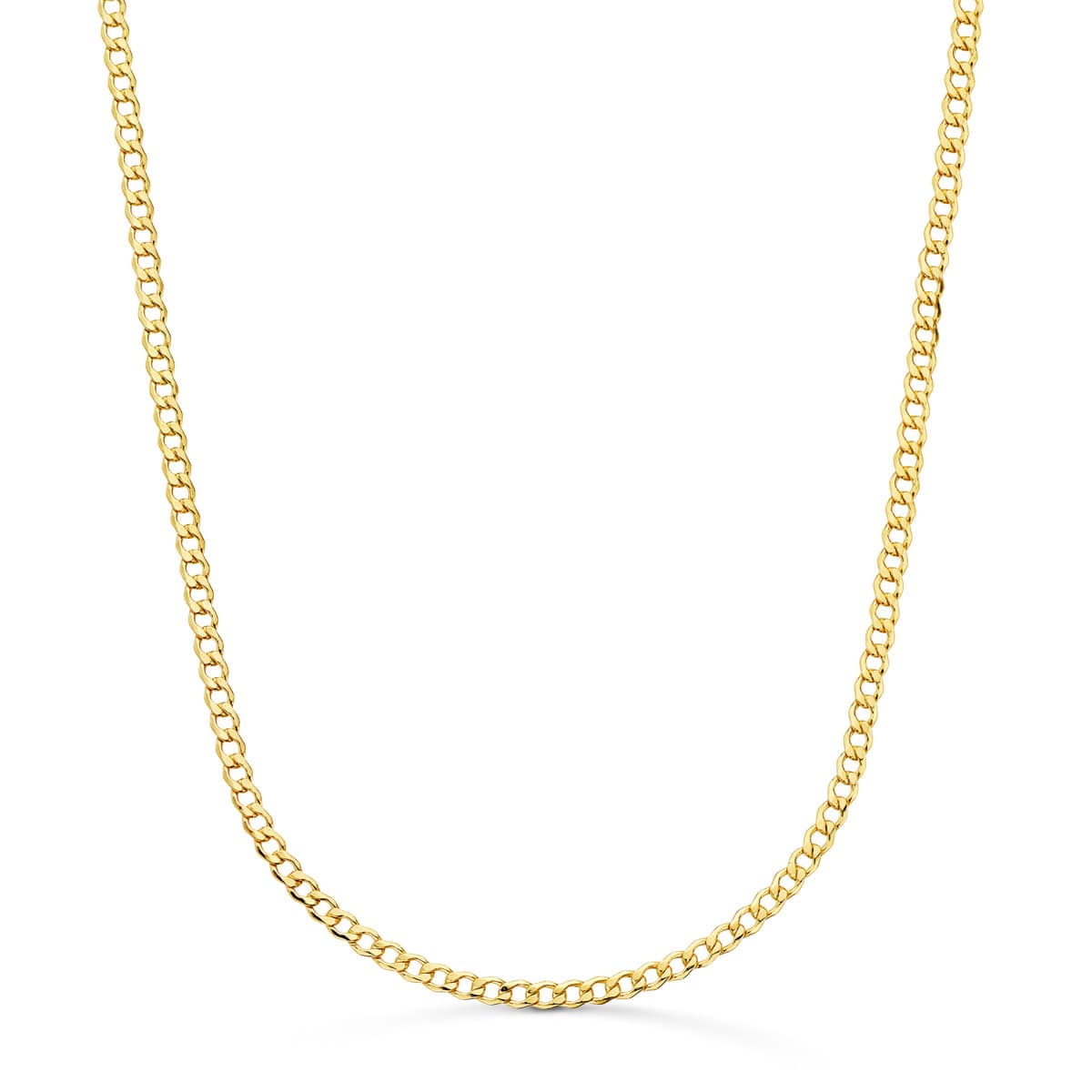 18K Yellow Gold Hollow Barbada Chain Width: 2.5mm Length: 50 cm
