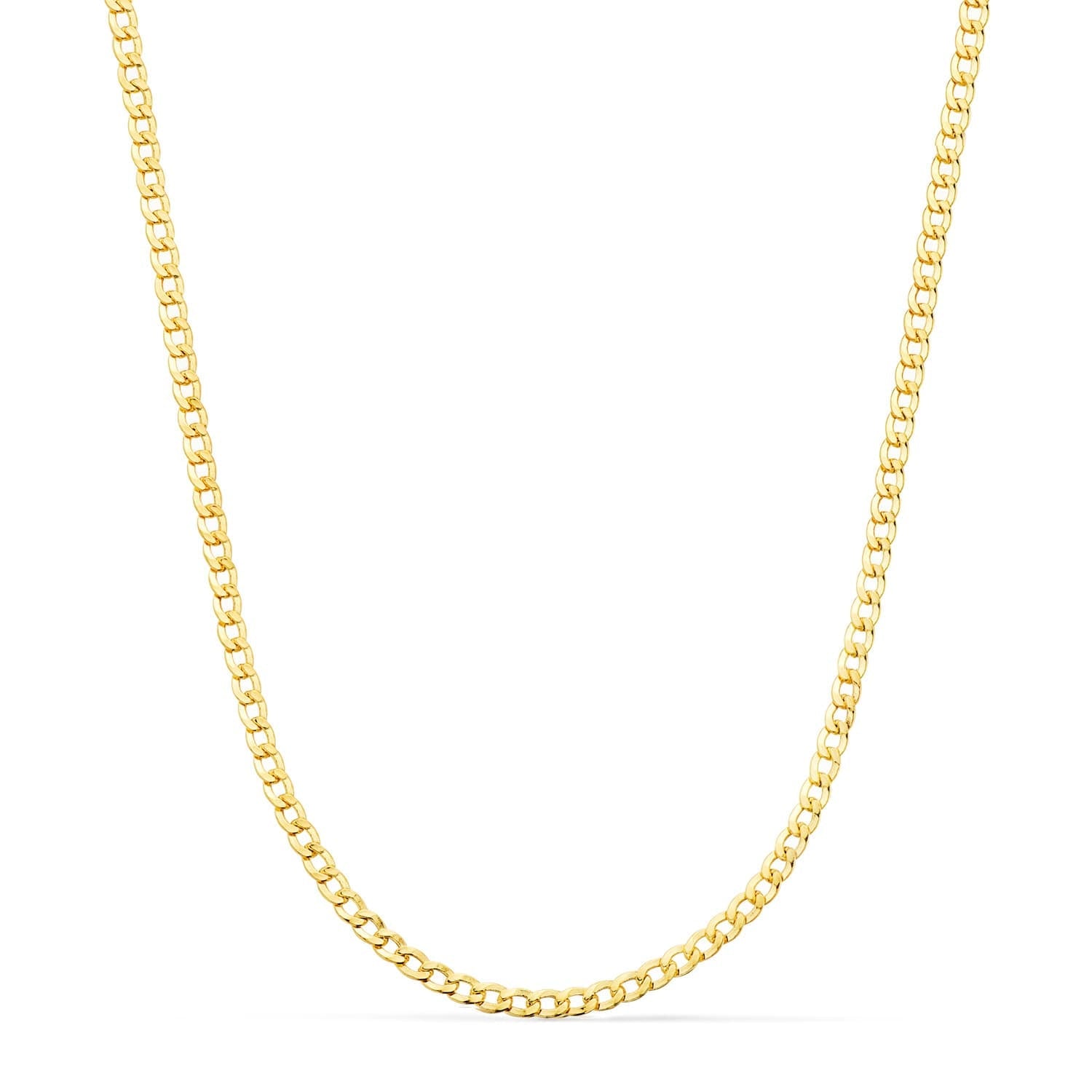 18K Yellow Gold Hollow Bearded Chain Width: 2.5mm Length: 60 cm