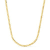 18K Cadena Oro Amarillo Barbada Hueca Ancho: 3,2mm Largo: 60 cm