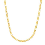 Chaîne Or Jaune 18 Carats Gourmette Creuse Largeur : 4mm Longueur : 60 cm
