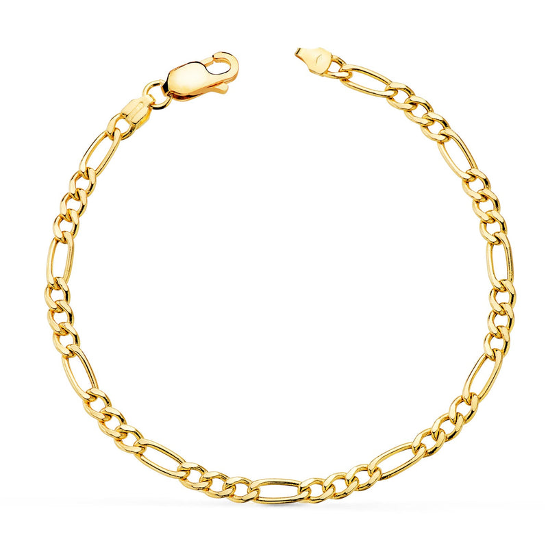 18K Yellow Gold Cartier Bracelet 3x1 Hollow Width 3.5 mm Length: 19 cm