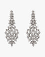 Pendientes de novia en plata con circonitas blancas en forma de racimo