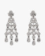 Pendientes de novia en plata de inspiración vintage con circonitas